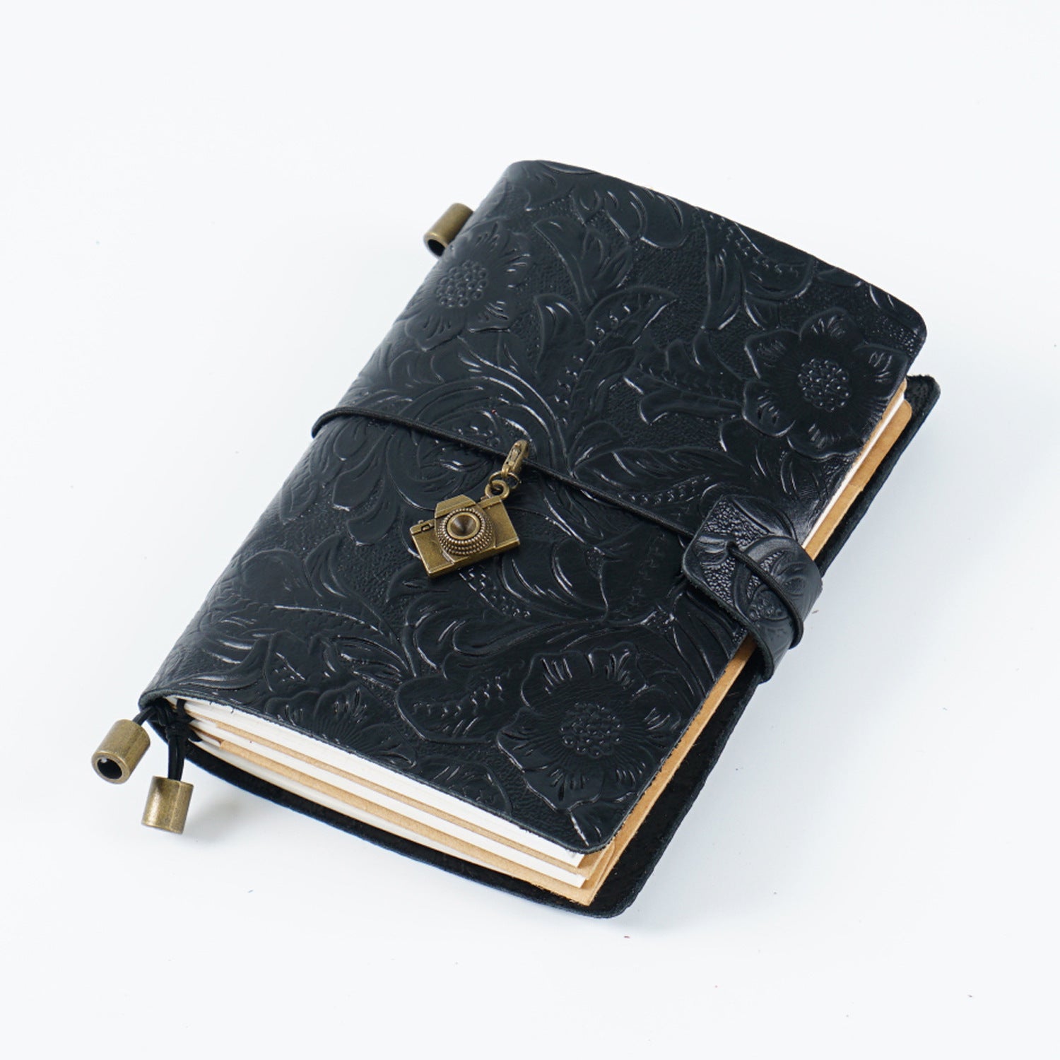 Wholesale Vintage Carved Handmade Loose-leaf Top Layer Cowhide Notebook